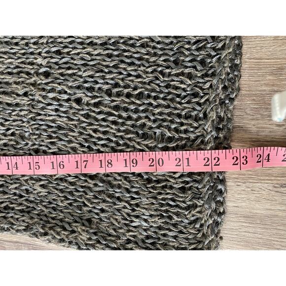 Eileen Fisher Sweater Small Alpaca Blend Open Knit Gray - Picture 9 of 9